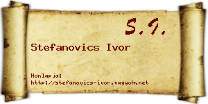 Stefanovics Ivor névjegykártya